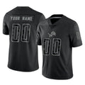 Kooe Custom D.Lions Black Reflective Limited Home Game Any Name & Numbers Stitched Jerseys