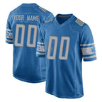 Kooe Custom D.Lions Blue Home Game Any Name & Numbers Stitched Jerseys