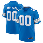 Kooe Custom D.Lions Blue Home Game Stitched Jerseys