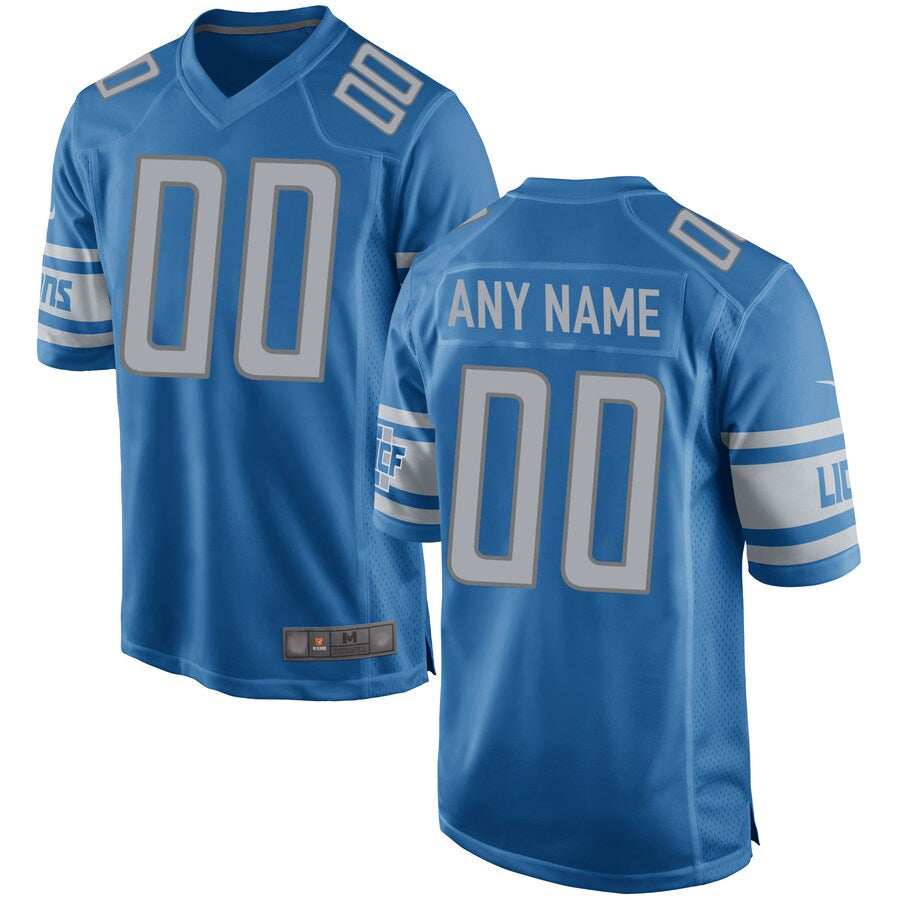 Kooe Custom D.Lions Blue Replica Game Stitched Jerseys