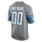 Kooe Custom D.Lions Gray Replica Game Stitched Jerseys