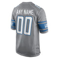 Kooe Custom D.Lions Gray Replica Game Stitched Jerseys