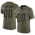 Kooe Custom D.Lions Olive Salute To Service Limited Stitched Jerseys