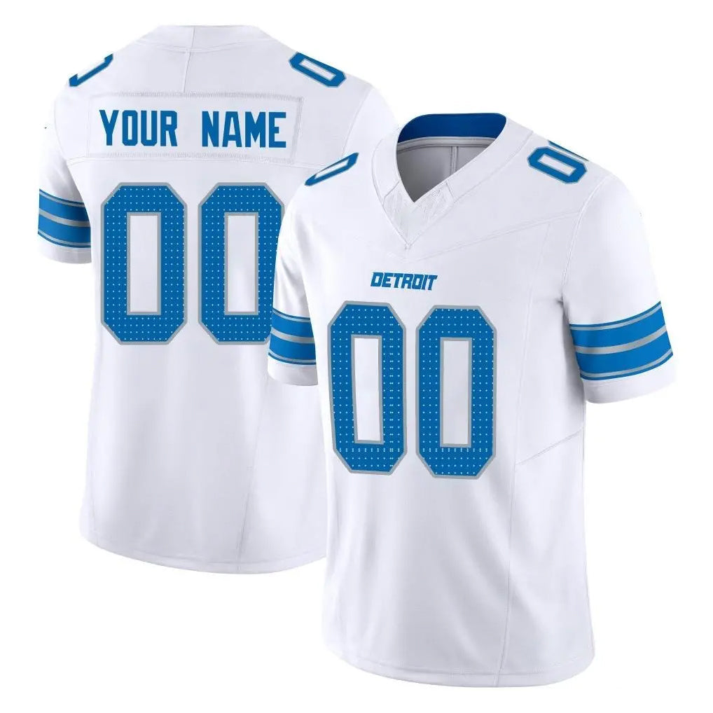Kooe Custom D.Lions White Limited Vapor F.U.S.E. Alternate Home Game Any Name & Numbers Stitched Jerseys
