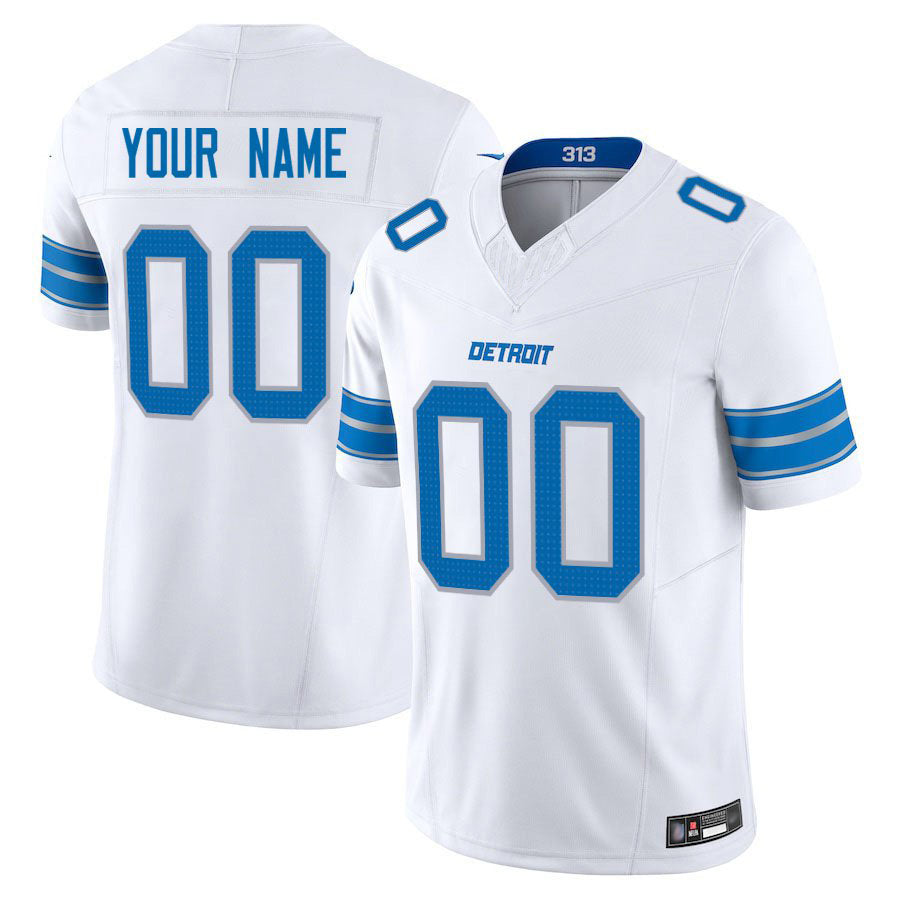 Kooe Custom D.Lions White Vapor F.U.S.E. Limited Elite Stitched Jerseys