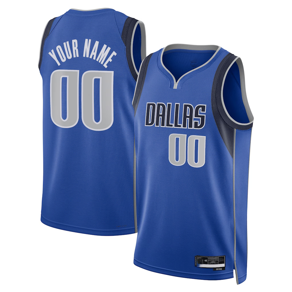 Kooe Custom D.Mavericks Blue Swingman Jerseys - Icon Edition