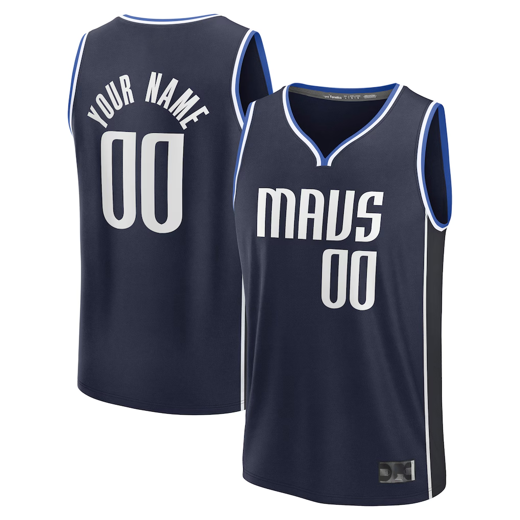 Kooe Custom D.Mavericks Navy Fast Break Jerseys - Statement Edition