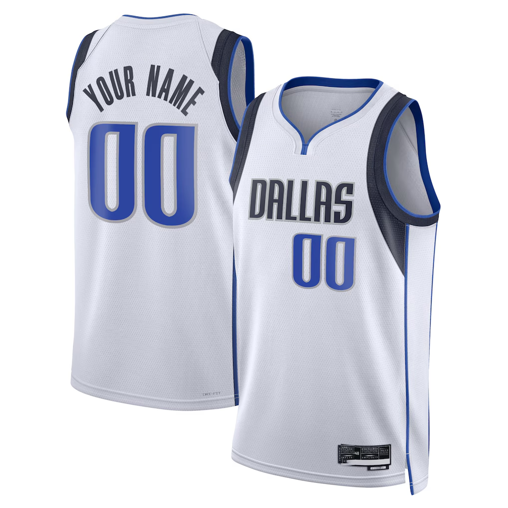 Kooe Custom D.Mavericks White Swingman Jerseys - Association Edition