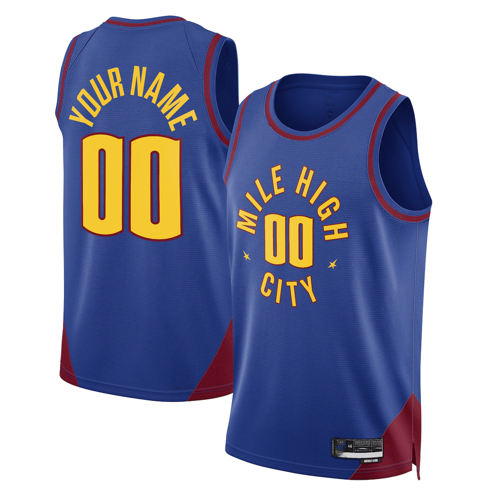 Kooe Custom D.Nuggets Blue 2022-23 Swingman Jerseys - Statement Edition
