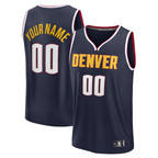 Kooe Custom D.Nuggets Navy Fast Break Jerseys - Icon Edition