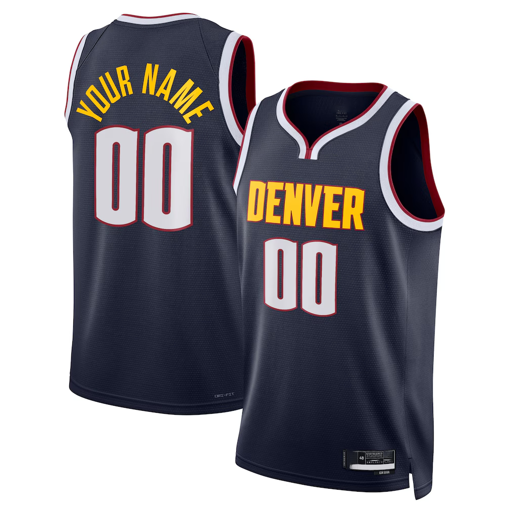Kooe Custom D.Nuggets Navy Swingman Jerseys - Icon Edition