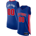 Kooe Custom D.Pistons Blue Authentic Jerseys - Icon Edition