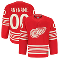 Kooe Custom D.Red wings Red Anniversary Authentic Pro Jerseys