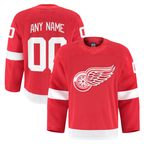 Kooe Custom D.Red wings Red Home Authentic Pro Jerseys