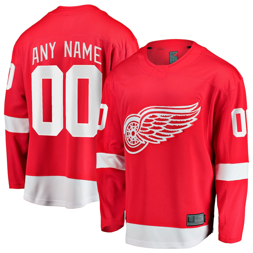 Kooe Custom D.Red wings Red Home Breakaway Jerseys