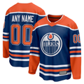Kooe Custom E.Oilers Royal Home Breakaway Jerseys