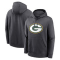Kooe Custom GB.Packers Anthracite Pullover Hoodie Game Stitched Jerseys