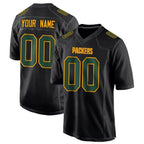 Kooe Custom GB.Packers Black Fashion Game Stitched Jerseys