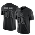 Kooe Custom GB.Packers Black REFLECTIVE Limited Stitched Jerseys