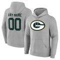 Kooe Custom GB.Packers Gray Circuit Logo Pullover Hoodies Limited Game Any Name & Numbers Stitched Jerseys