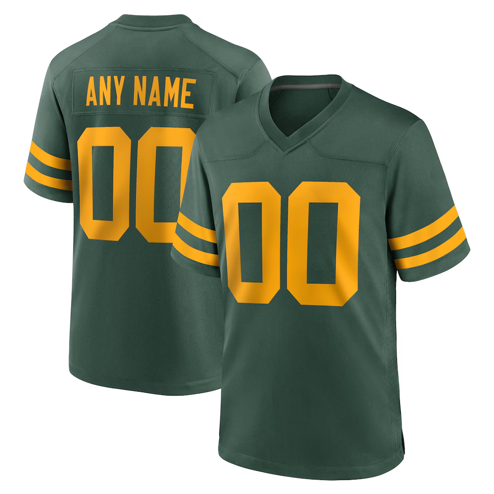 Kooe Custom GB.Packers Green Alternate Stitched Jerseys