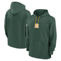 Kooe Custom GB.Packers Green Sideline Pullover Hoodie Stitched Jerseys