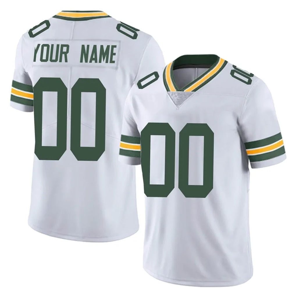 Kooe Custom GB.Packers White Vapor Untouchable Limited Home Game Any Name & Numbers Stitched Jerseys