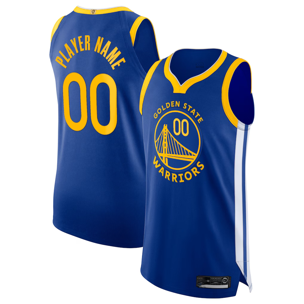 Kooe Custom G.State Warriors Blue 2020-21 Authentic Jerseys - Icon Edition