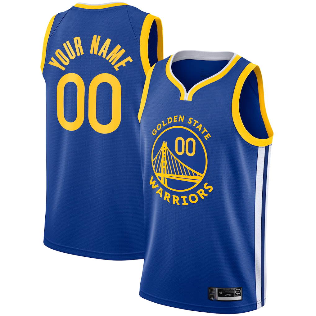 Kooe Custom G.State Warriors Royal 2019-20 Swingman Jerseys - Icon