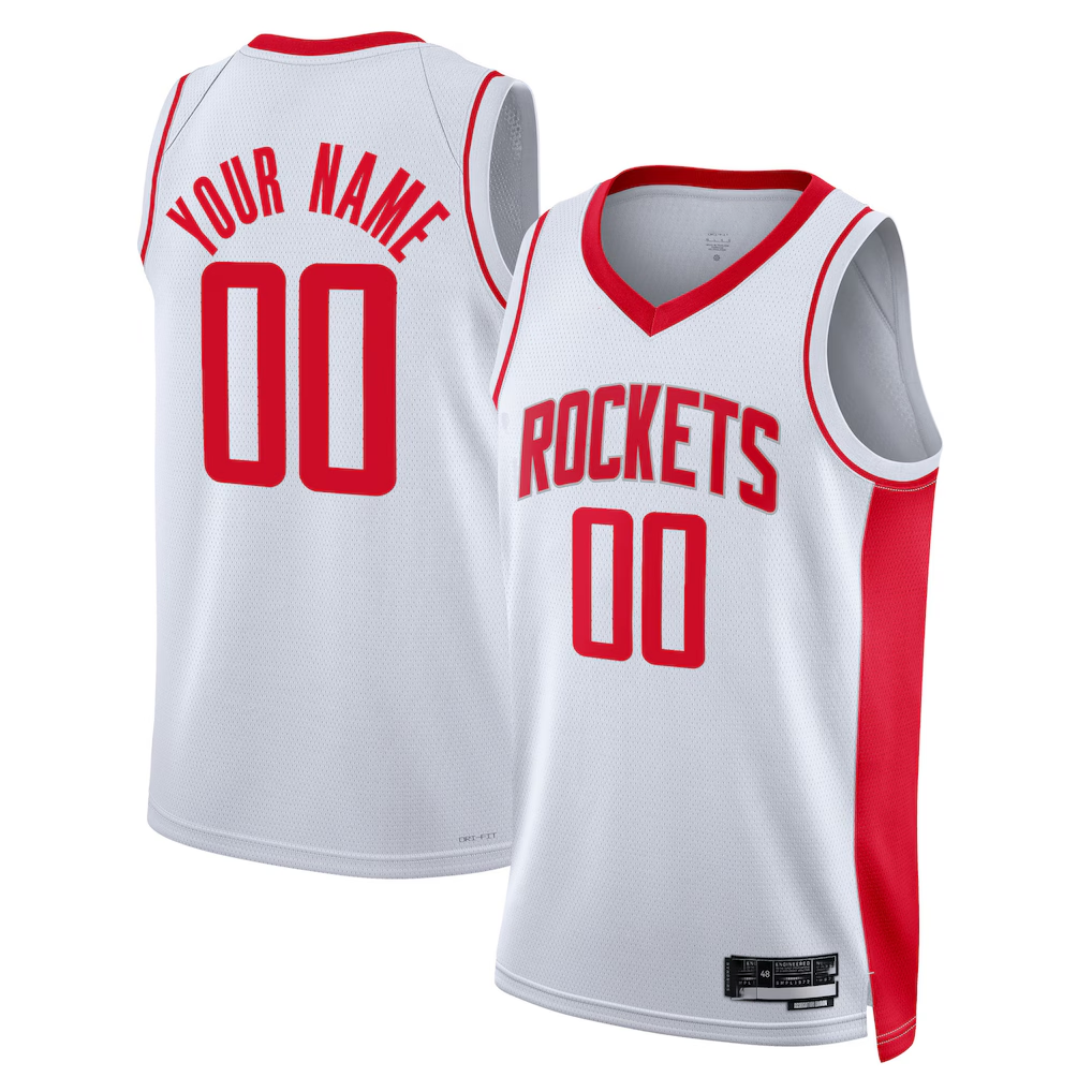 Kooe Custom H.Rockets White 2022-2023 Swingman Stitched Jerseys- Statement Edition