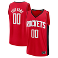 Kooe Custom H.Rockets Red Fast Break Stitched Jerseys-Icon Edition
