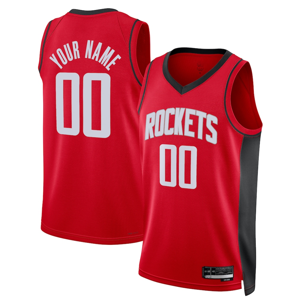 Kooe Custom H.Rockets Red Swingman Stitched Jerseys-Icon Edition