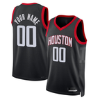 Kooe Custom H.Rockets Black Swingman Stitched Jerseys-Association Edition