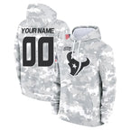 Kooe Custom H.Texans Arctic Camo Salute to Service Hoodies Any Name & Numbers Stitched Jerseys