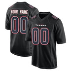 Kooe Custom H.Texans Black Fashion Home Game Any Name & Numbers Stitched Jerseys
