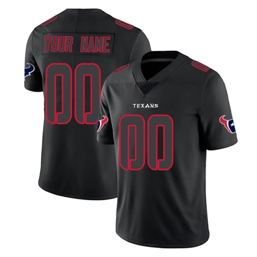 Kooe Custom H.Texans Black Impact Limited Game Any Name & Numbers Stitched Jerseys