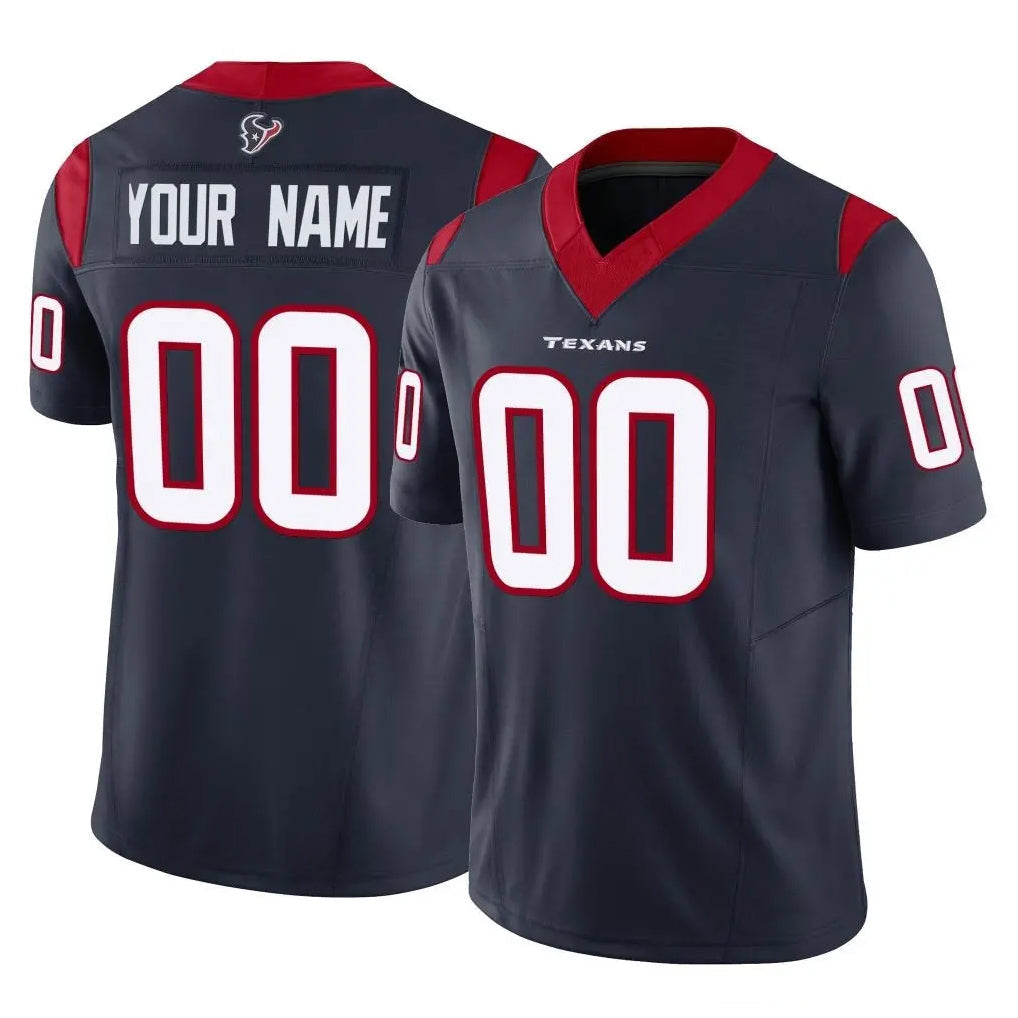 Kooe Custom H.Texans Navy Limited Vapor F.U.S.E. Home Game Any Name & Numbers Stitched Jerseys