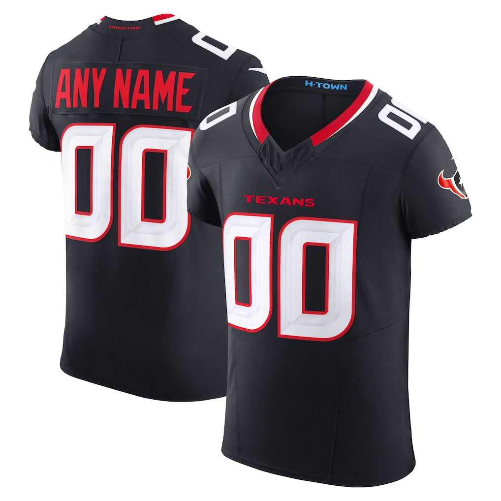 Kooe Custom H.Texans Navy Team Vapor F.U.S.E. Elite Stitched Jerseys