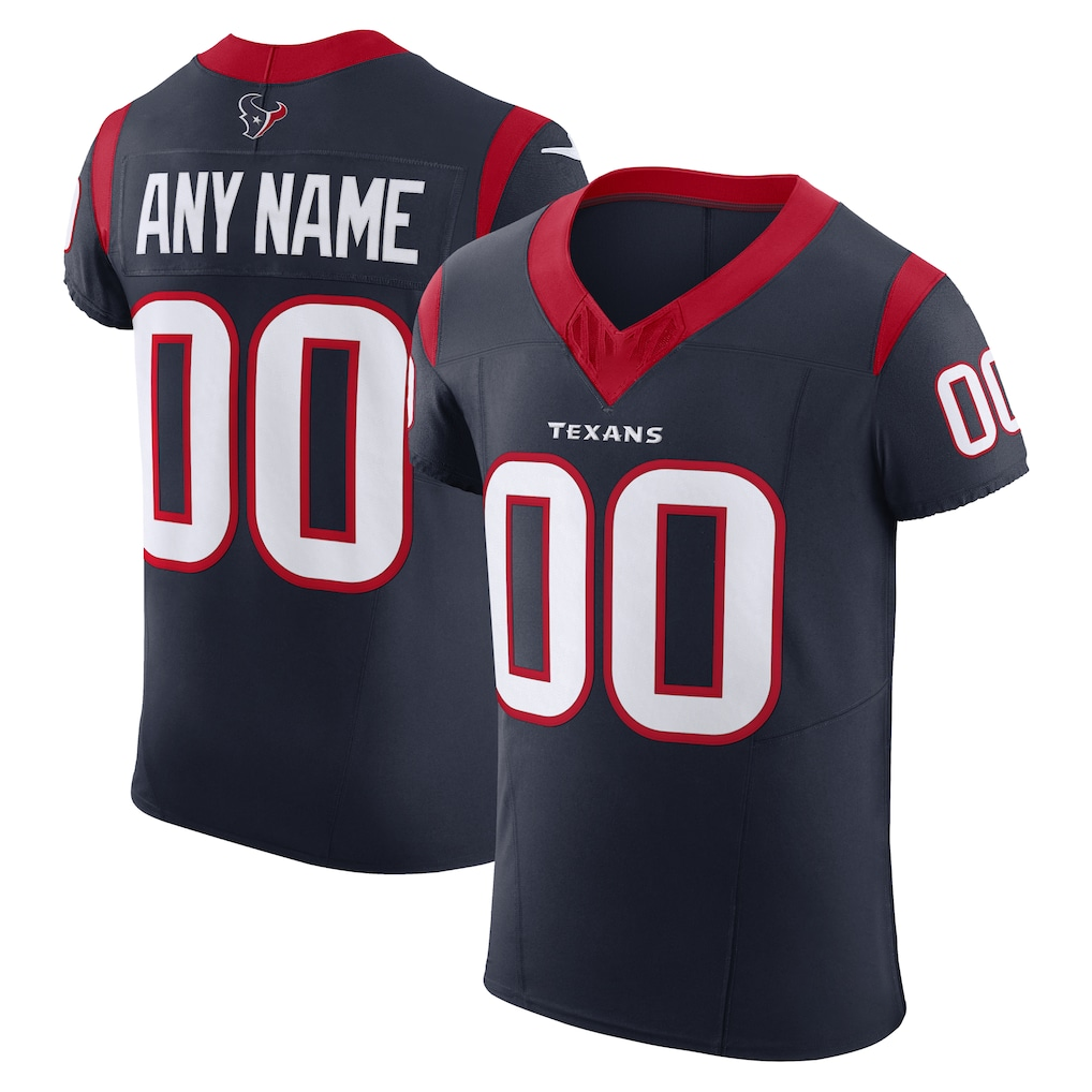 Kooe Custom H.Texans Navy Vapor F.U.S.E. Elite Stitched Jerseys