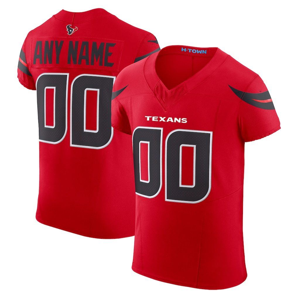 Kooe Custom H.Texans Red Alternate Vapor F.U.S.E. Elite Stitched Jerseys