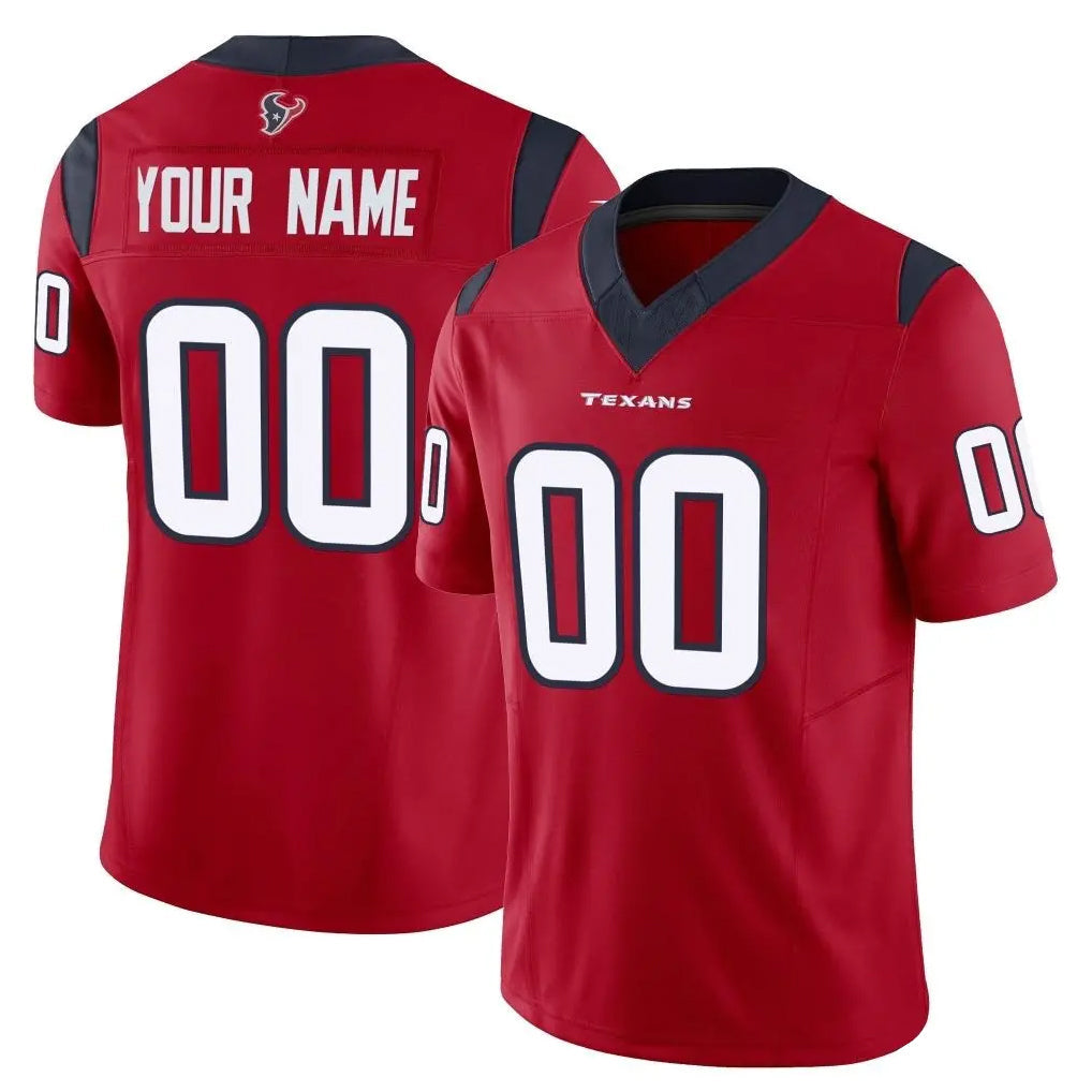 Kooe Custom H.Texans Red Limited Vapor F.U.S.E. Home Game Any Name & Numbers Stitched Jerseys