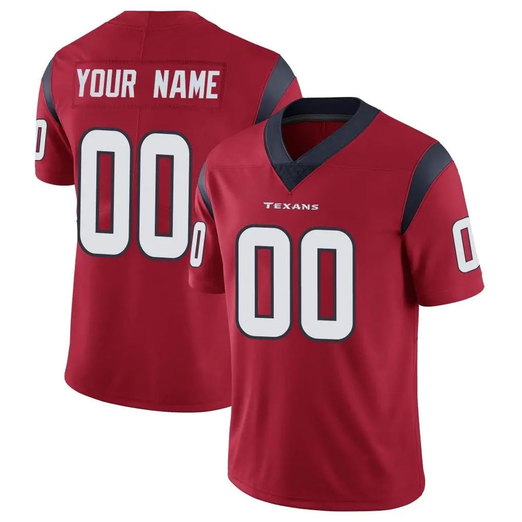 Kooe Custom H.Texans Red Limited Vapor Untouchable Home Game Any Name & Numbers Stitched Jerseys