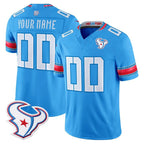 Kooe Custom H.Texans Rivalries Blue Jersey - All Stitched