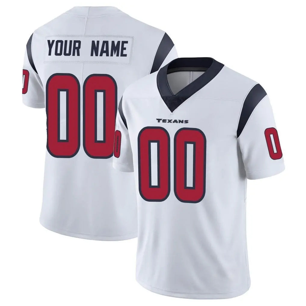 Kooe Custom H.Texans White Limited Vapor Untouchable Home Game Any Name & Numbers Stitched Jerseys