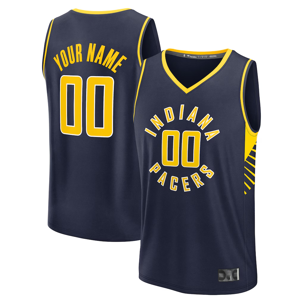 Kooe Custom I.Pacers  Navy Fast Break Jerseys - Icon Edition