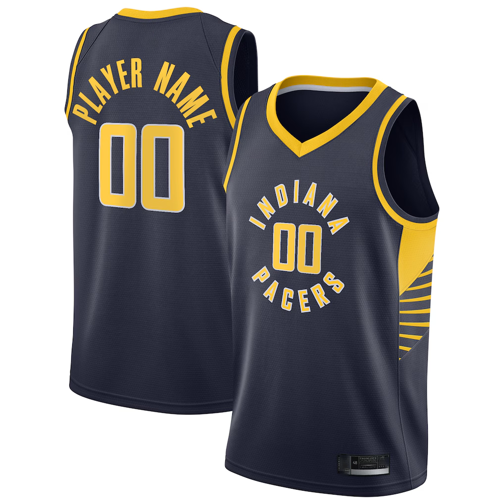 Kooe Custom I.Pacers Navy Swingman Jerseys - Icon Edition