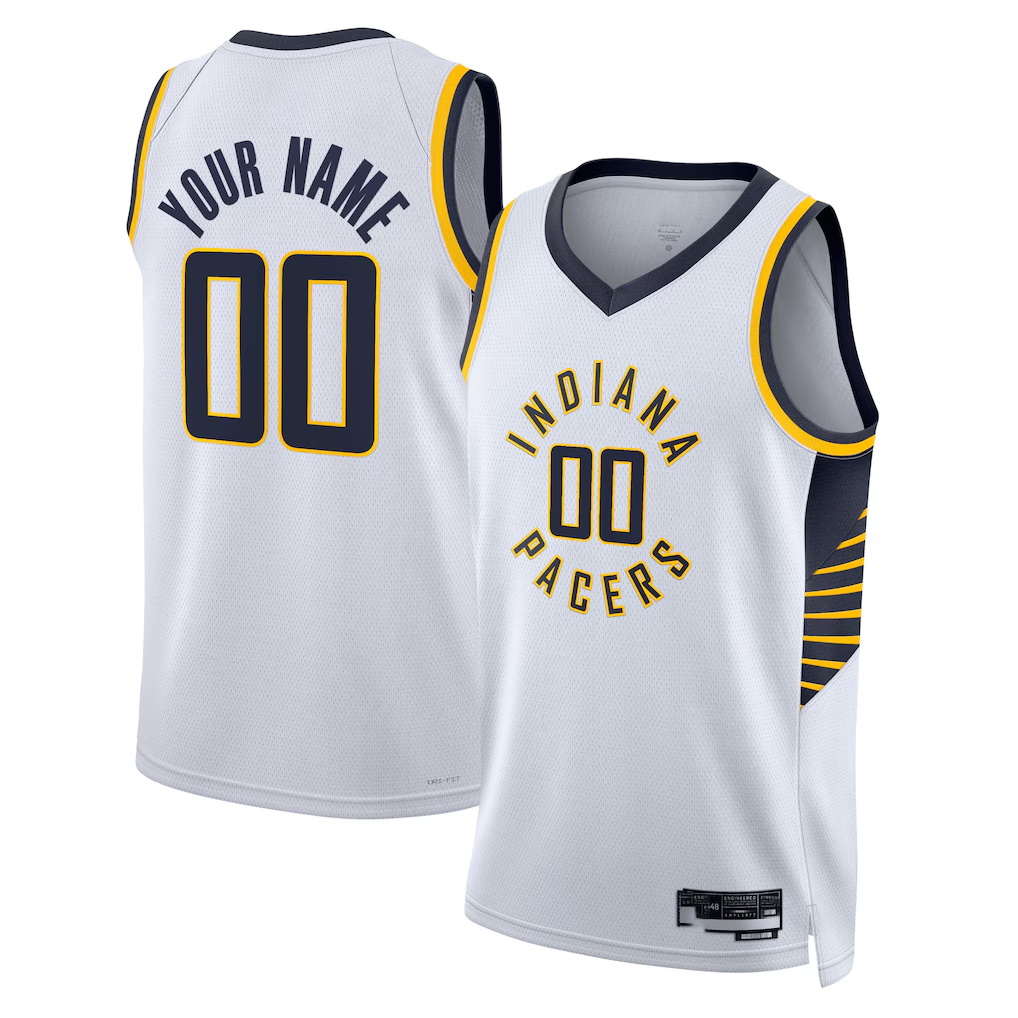 Kooe Custom I.Pacers White Swingman Jerseys - Association Edition