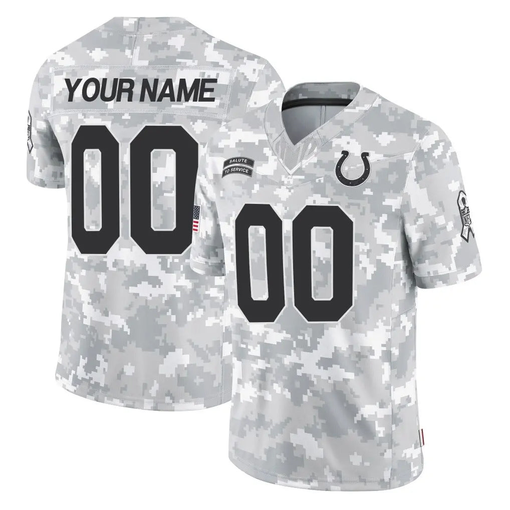 Kooe Custom IN.Colts Arctic Camo Salute To Service Limited Game Any Name & Numbers Stitched Jerseys