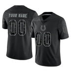 Kooe Custom IN.Colts Black Reflective Limited Game Any Name & Numbers Stitched Jerseys