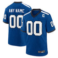 Kooe Custom IN.Colts Blue Indiana Nights Replica Game Stitched Jerseys